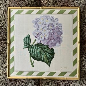 framed vintage hydrangea silk scarf